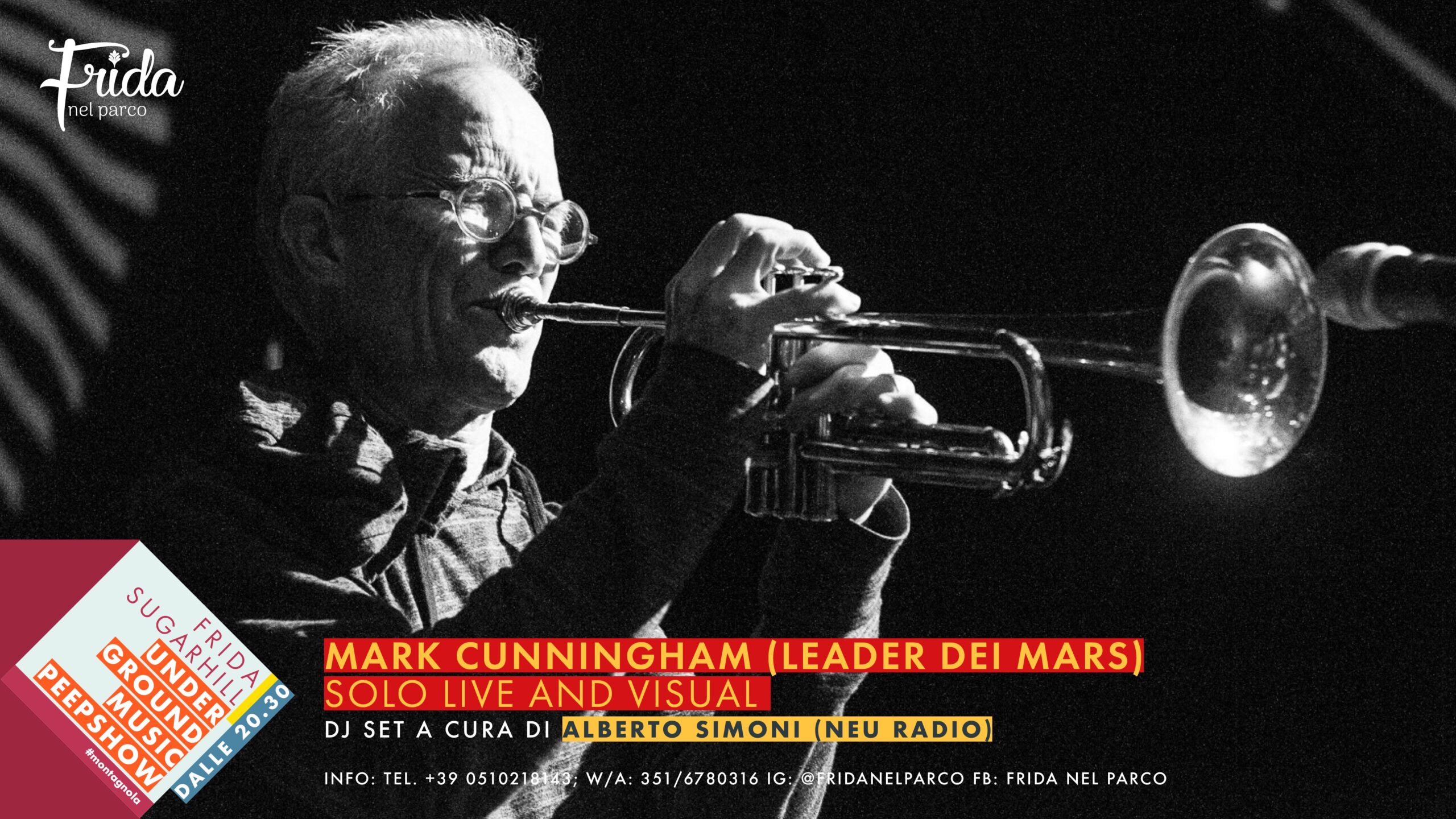 Mark Cunningham (leader dei Mars) solo live and visual. Dj set a cura di Alberto Simoni (Neu Radio).