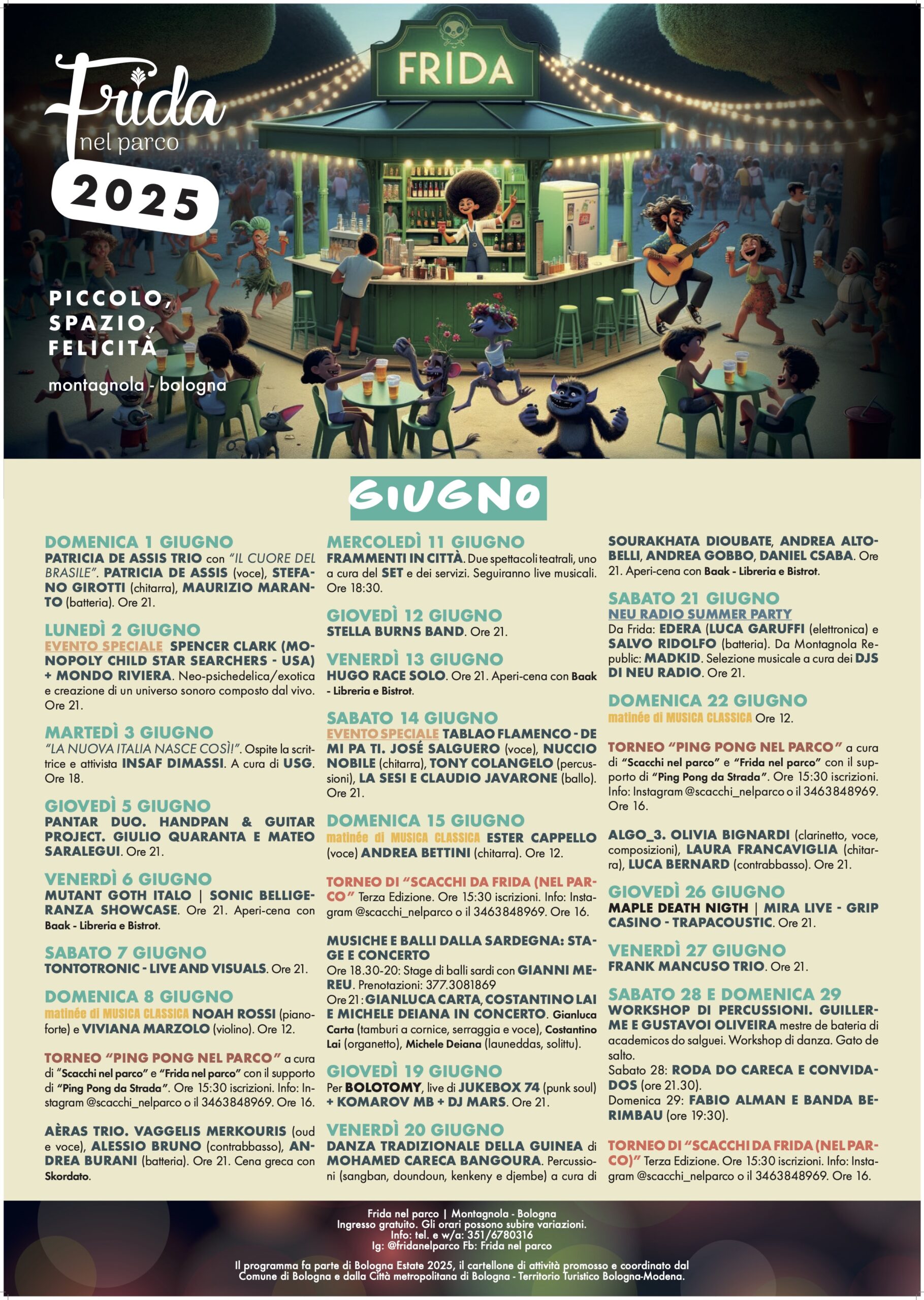 Il calendario di giugno 2025